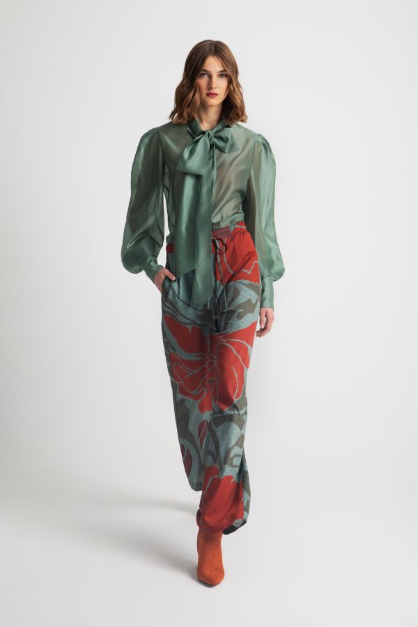 Wide-leg printed trousers - Moutaki - Image 4