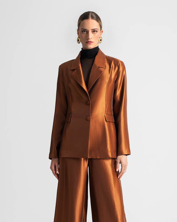 Tailored satin blazer - Moutaki