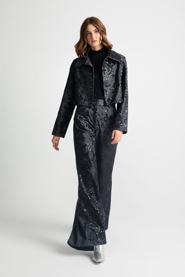 Boxy cropped sequin jacket - Moutaki - Image 2
