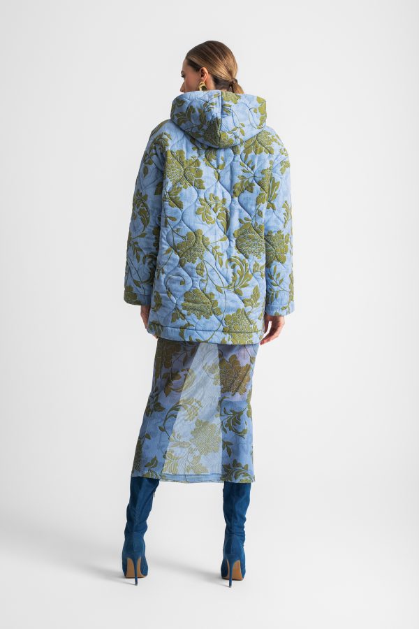 Printed mesh turtleneck dress - Moutaki - Image 4