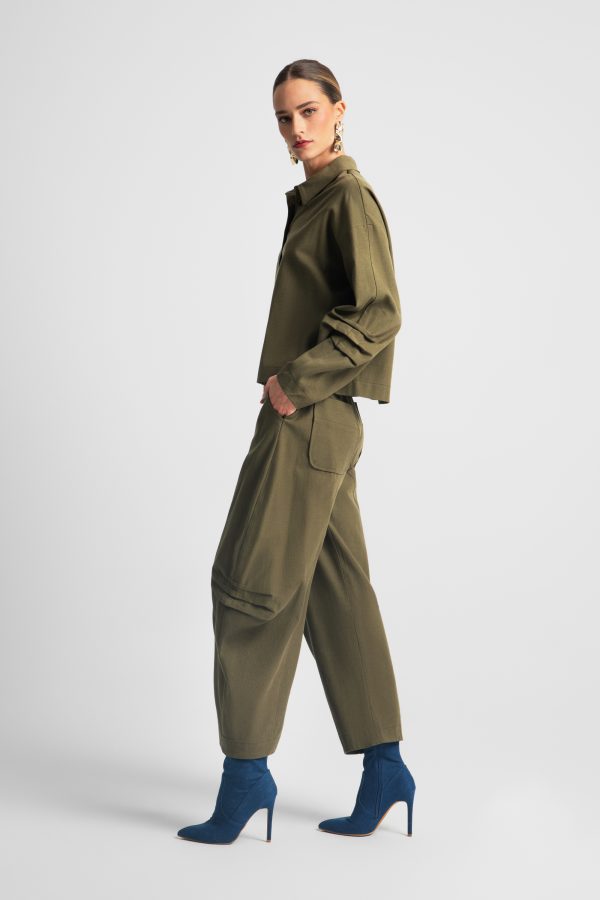 Boxy cropped shirt - Moutaki - Image 2