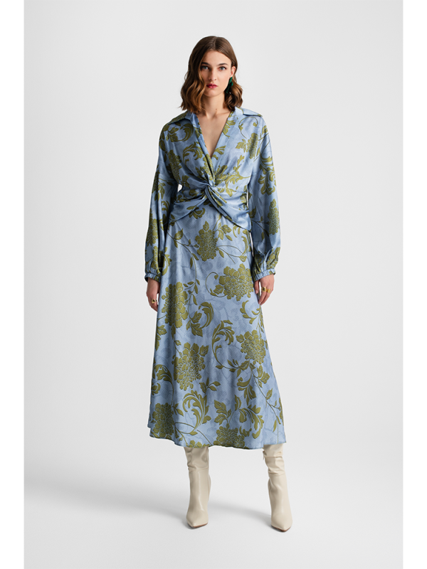 Floral printed wrap blouse - Moutaki - Image 2