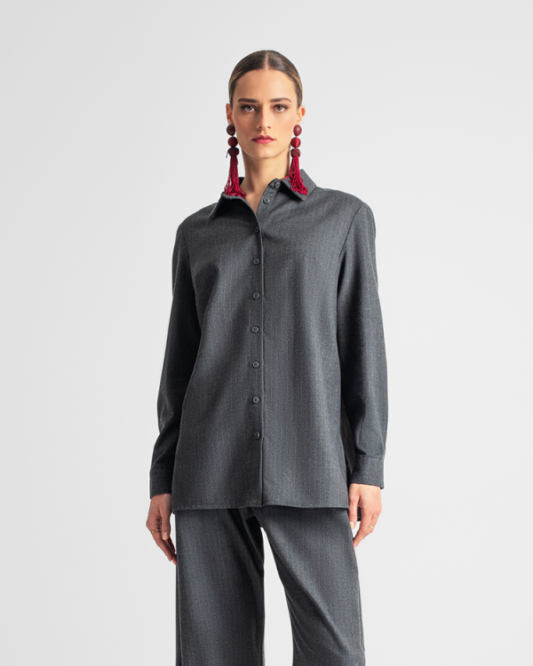 Relaxed fit shirt classic collar - Moutaki