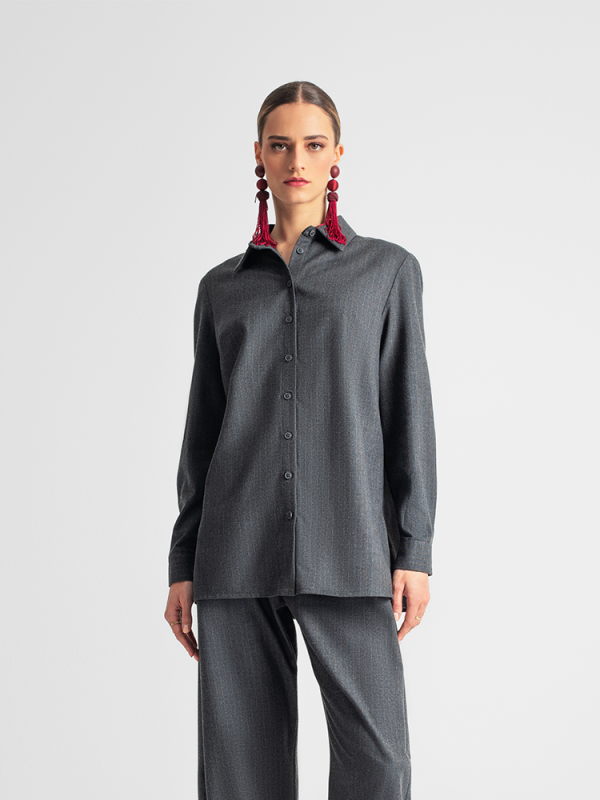 Relaxed fit shirt classic collar - Moutaki