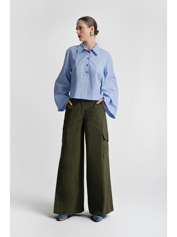 Striped shirt with flared sleeves - Moutaki