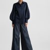 Cotton shirt with balloon sleeves and pleated detailing - Moutaki