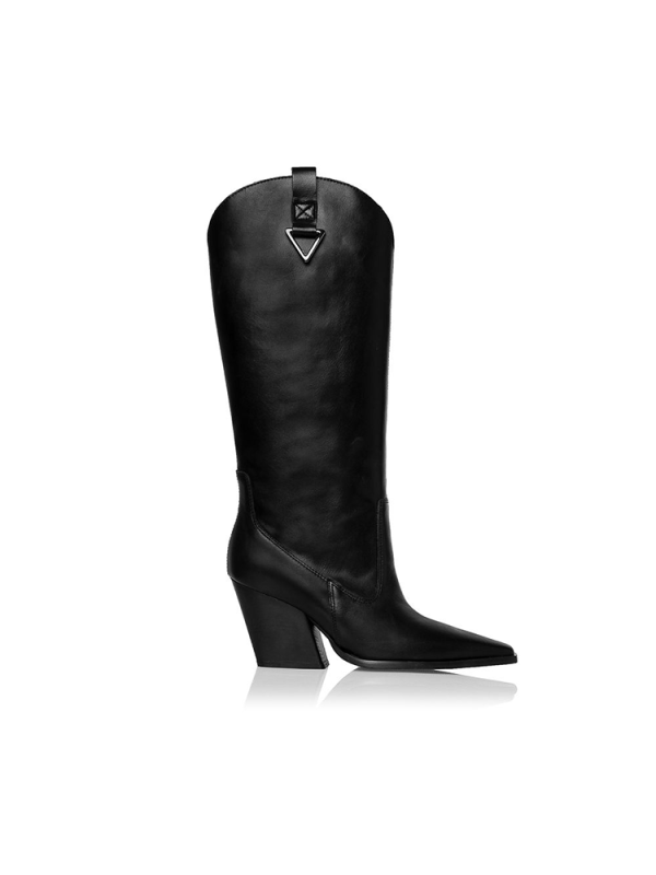 Leather cowboy boots with pointed toe - Sante Shoes
