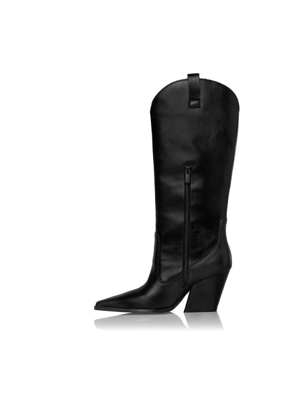 Leather cowboy boots with pointed toe - Sante Shoes - Image 4