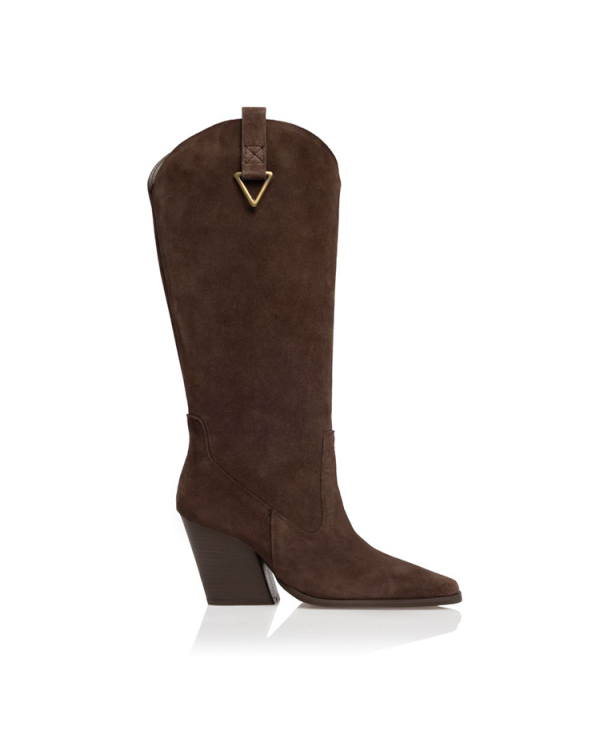Tall cowboy boots with a metallic detail - Sante Shoes