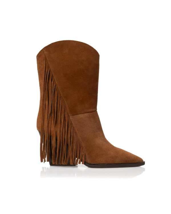 Suede fringe cowboy boots - Sante Shoes