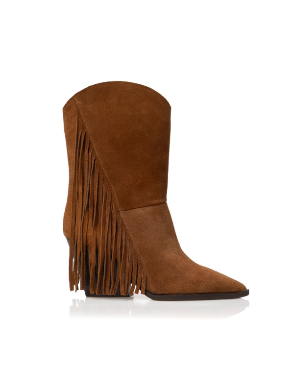 Suede fringe cowboy boots - Sante Shoes