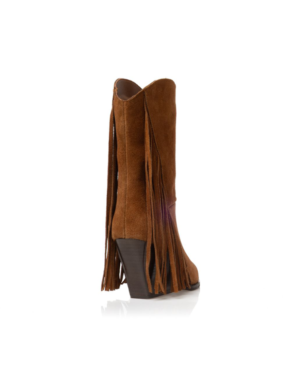 Suede fringe cowboy boots - Sante Shoes - Image 3