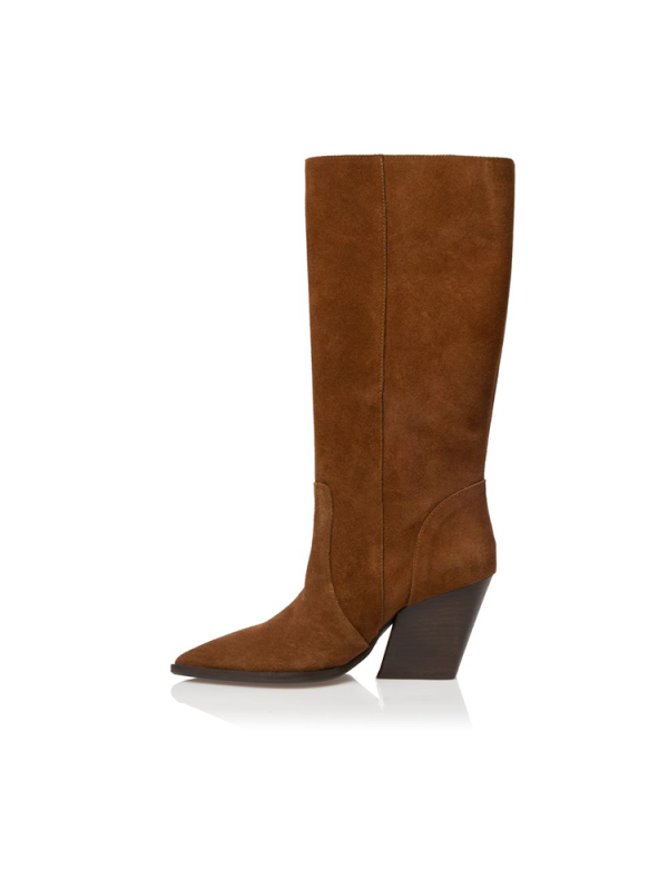 Suede fringe tall cowboy boots - Sante Shoes - Image 4
