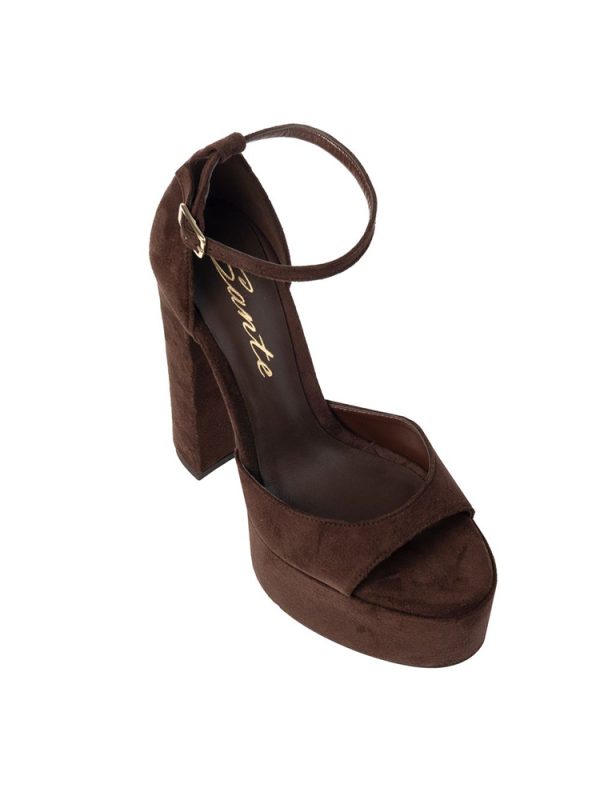 Suede platform ankle-strap Heels - Sante Shoes - Image 6