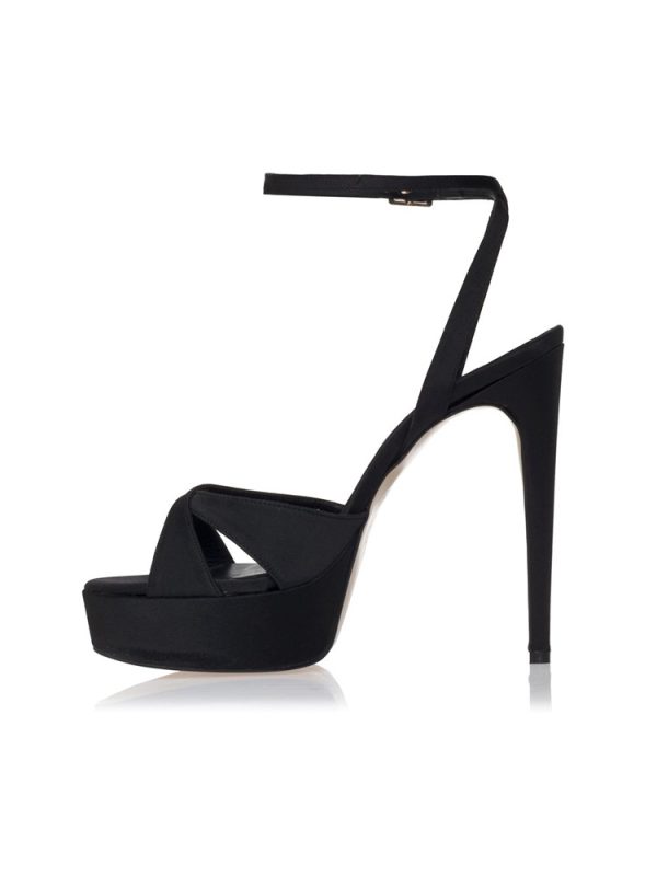 Satin platform stiletto sandals - Sante Shoes - Image 4