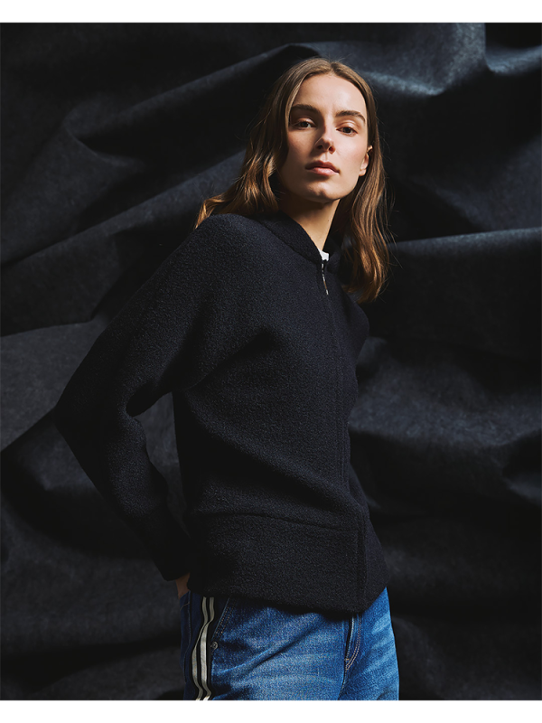 Bomber zipped knit jacket - Tailor Made Knitwear