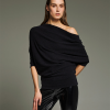 Oversized off-shoulder knit sweater - Tailor Made Knitwear