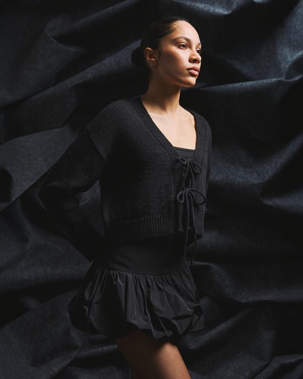 Knit cardigan with front tie details - Tailor Made Knitwear - Image 3