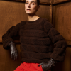 Striped textured knit sweater - Tailor Made Knitwear