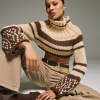 Striped knit sweater with flared sleeves - Tailor Made Knitwear