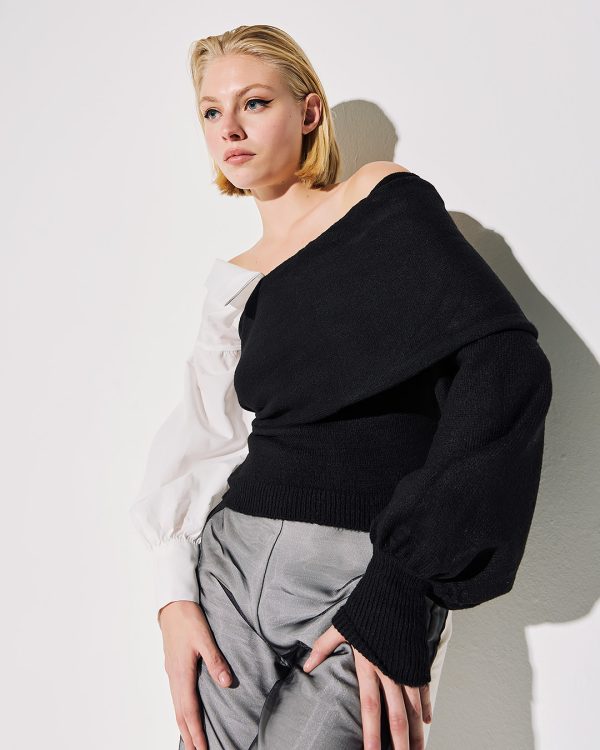 Two-tone shirt knit sweater - Tailor Made Knitwear - Image 2