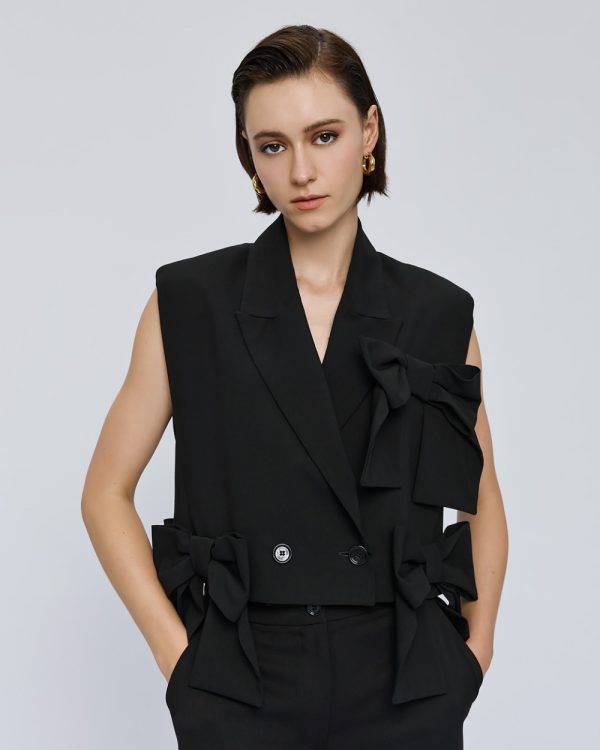 Sleeveless jacket with bows - Access Fashion