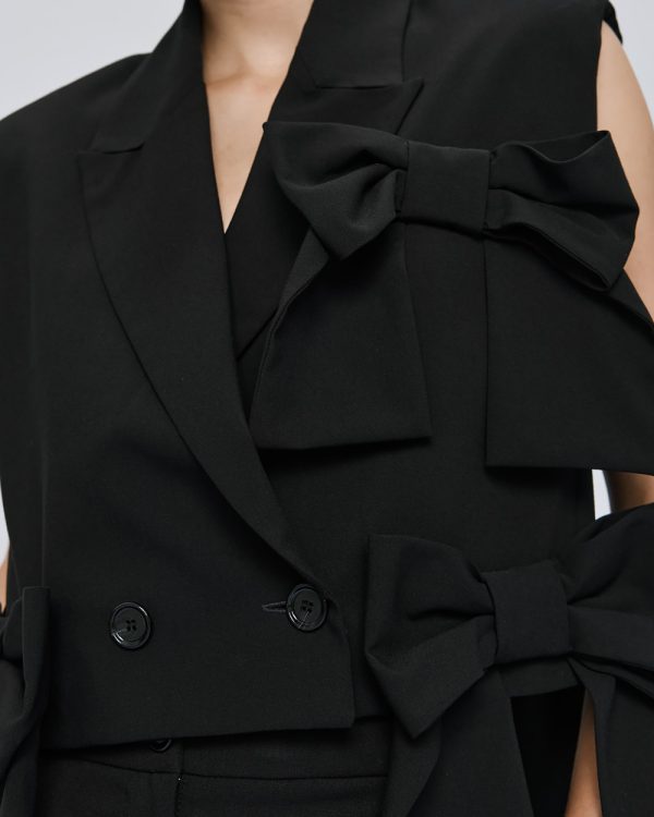 Sleeveless jacket with bows - Access Fashion - Image 6