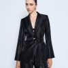 Tailored shimmery blazer with belt - Access Fashion