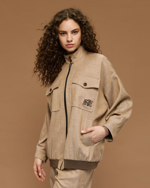 Oversized jacket with embroidery - Access Fashion