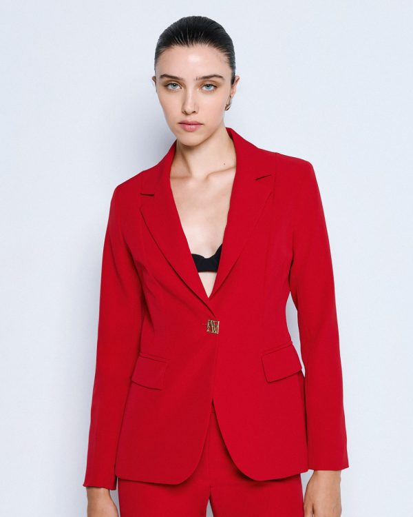 Tailored blazer with a monogram button - Access Fashion - Image 2