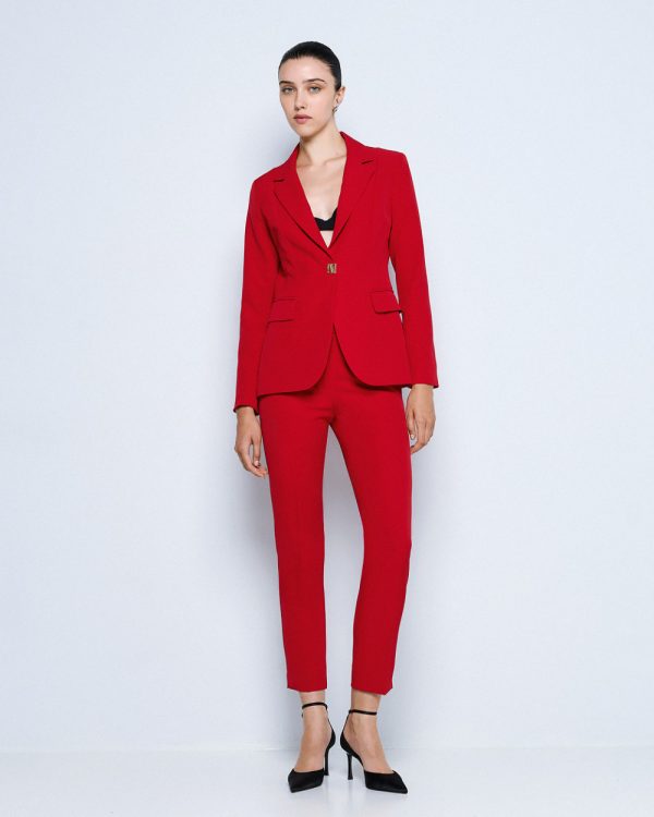 Tailored blazer with a monogram button - Access Fashion - Image 3