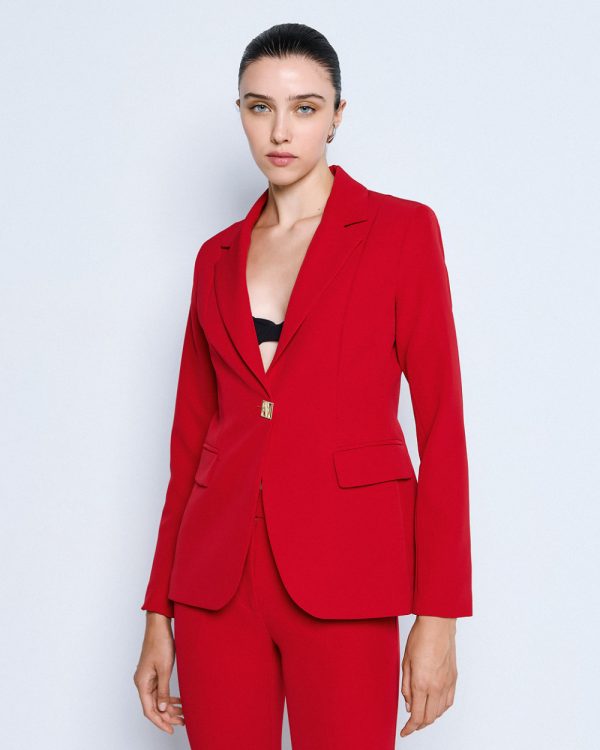 Tailored blazer with a monogram button - Access Fashion - Image 4