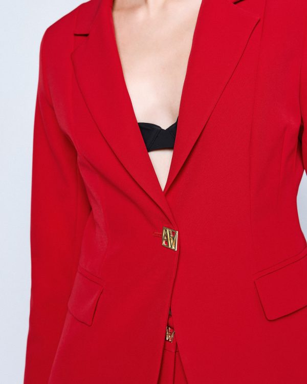 Tailored blazer with a monogram button - Access Fashion - Image 5