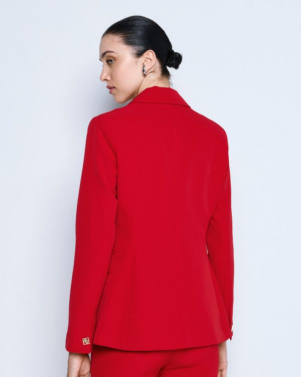 Tailored blazer with a monogram button - Access Fashion - Image 6