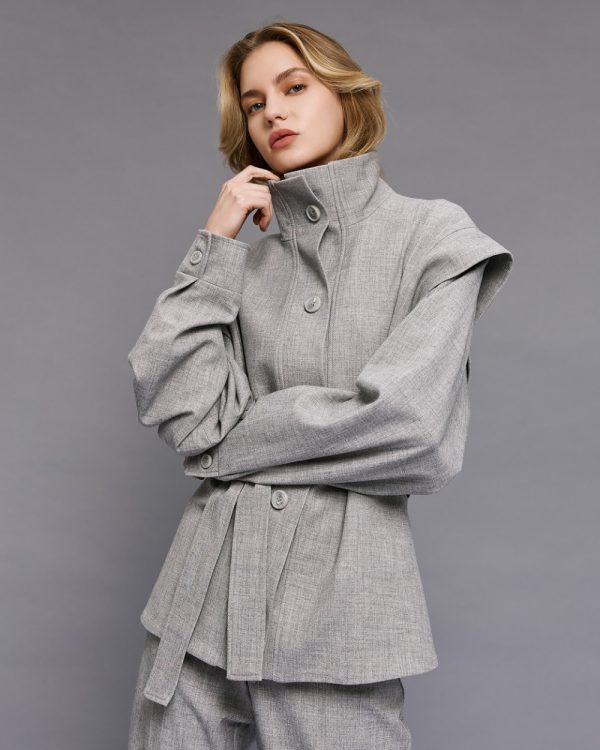 Jacket with belt - Access Fashion - Image 2