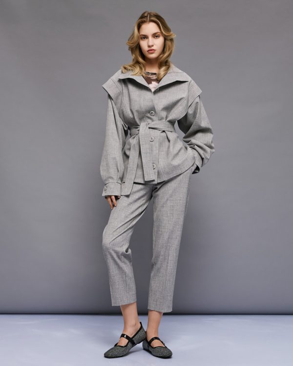 Jacket with belt - Access Fashion - Image 3