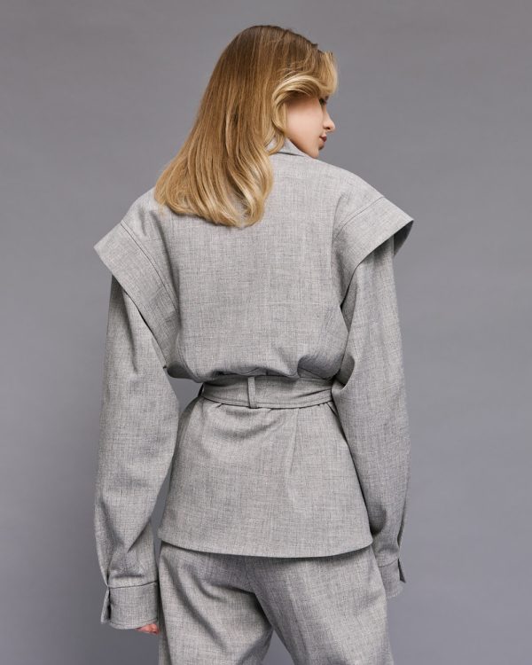 Jacket with belt - Access Fashion - Image 4