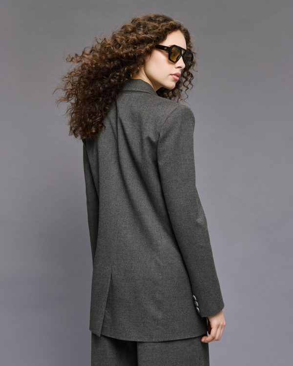Long double-breasted blazer - Access Fashion - Image 5