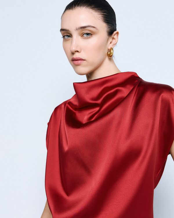 Sleeveless draped top - Access Fashion - Image 4