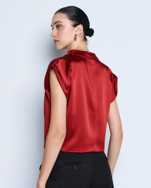 Sleeveless draped top - Access Fashion - Image 5