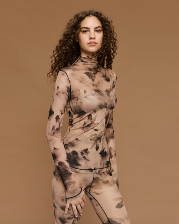 Printed tulle blouse - Access Fashion - Image 3