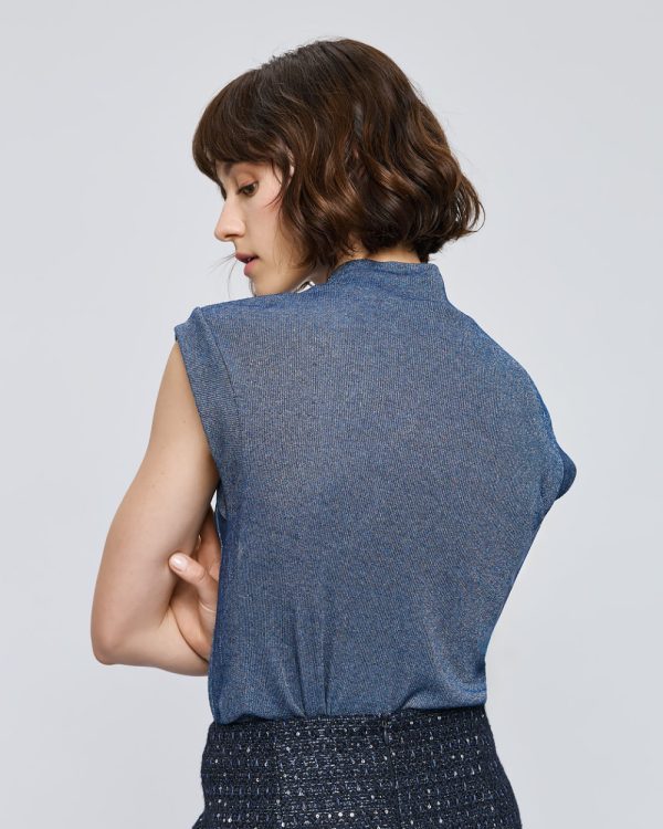 High-neck ribbed top -  Access Fashion - Image 3