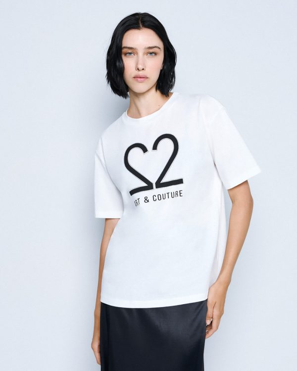 Cotton blouse with Art & Couture print - Access Fashion - Image 3