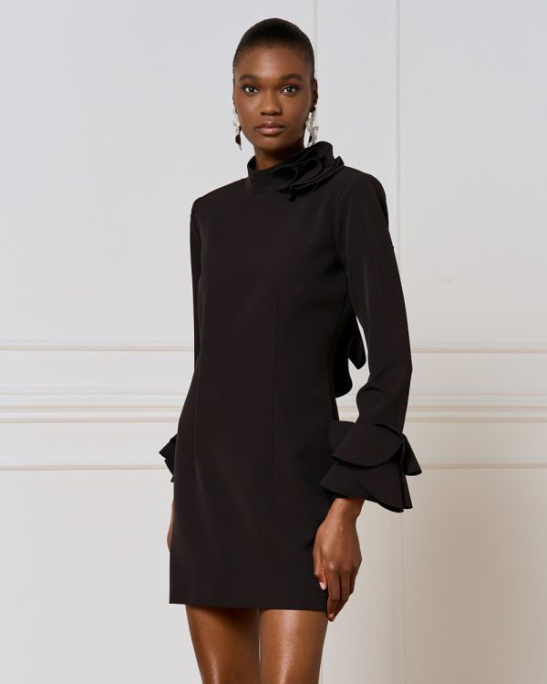Mini dress with ruffle sleeves - Access Fashion - Image 2