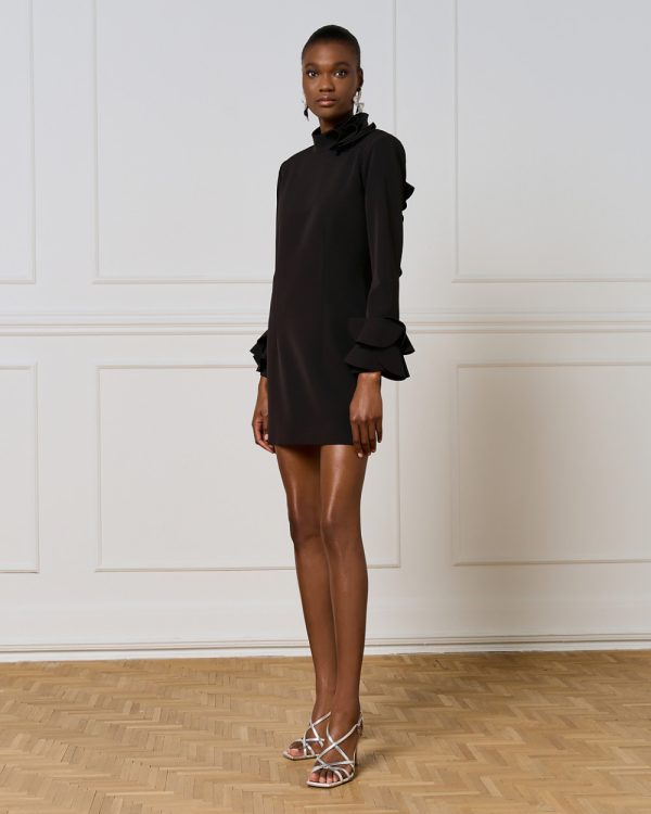 Mini dress with ruffle sleeves - Access Fashion - Image 3