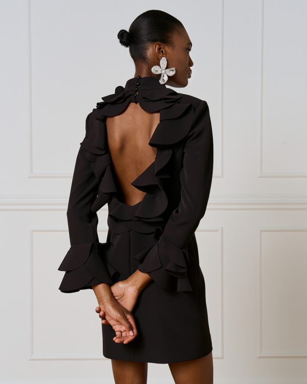 Mini dress with ruffle sleeves - Access Fashion - Image 5