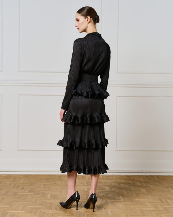 Pleated dress with ruffles - Access Fashion - Image 4