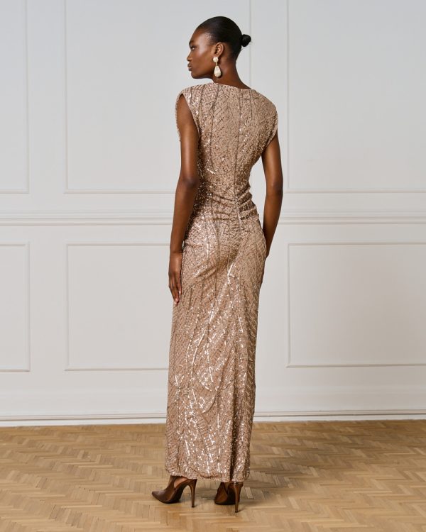 Maxi sequin dress with ruching - Access Fashion - Image 4