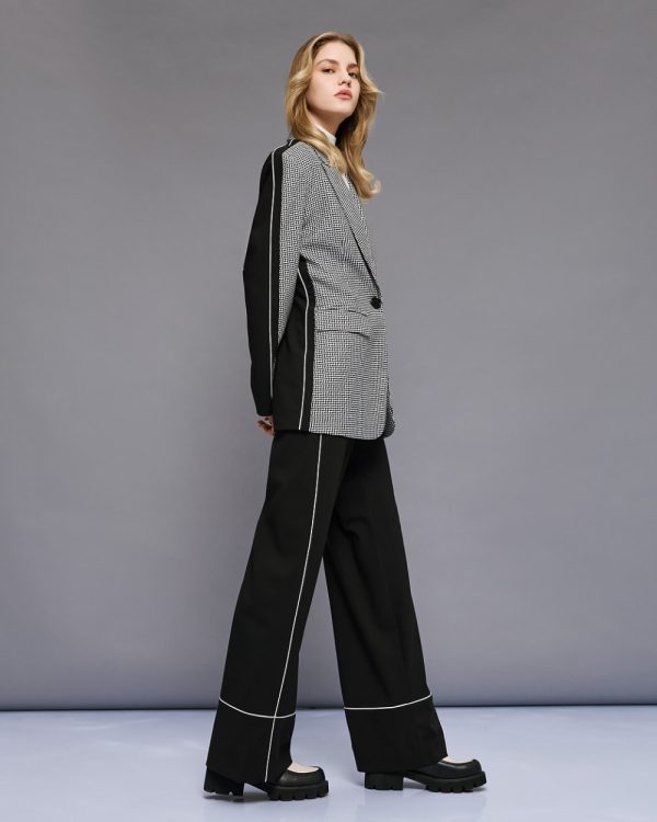 Pants with piping details - Access Fashion - Image 6