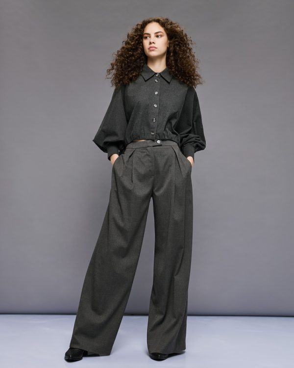 Wide-leg pants with pleats - Access Fashion